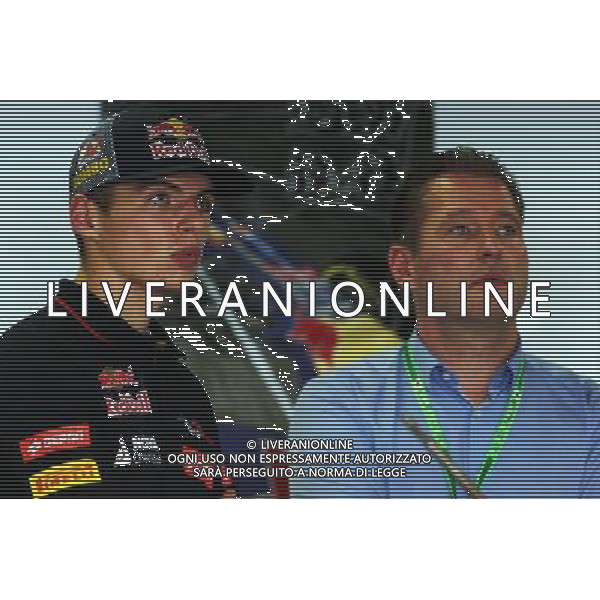 (L to R): Max Verstappen (NLD) Scuderia Toro Rosso Test Driver with his father Jos Verstappen (NLD). 03.10.2014. Formula 1 World Championship, Rd 15, Japanese Grand Prix, Suzuka, Japan, Practice Day. AG ALDO LIVERANI SAS ONLY ITALY