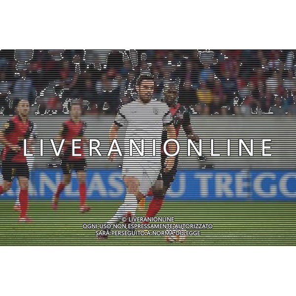 Alexandros TZIOLIS / Younousse SANKHARE - 02.10.2014 - Guingamp / PAOK Salonique - Europa League Photo : Fred Porcu / Icon Sport AG ALDO LIVERANI SAS ONLY ITALY