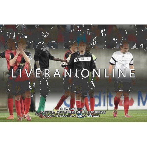 Joie Guingamp - Sylvain MARVEAUX / Thibault GIRESSE - 02.10.2014 - Guingamp / PAOK Salonique - Europa League Photo : Fred Porcu / Icon Sport AG ALDO LIVERANI SAS ONLY ITALY