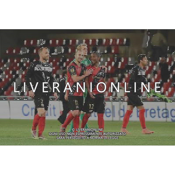 Joie Lionel MATHIS / Claudio BEAUVUE - 02.10.2014 - Guingamp / PAOK Salonique - Europa League Photo : Fred Porcu / Icon Sport AG ALDO LIVERANI SAS ONLY ITALY