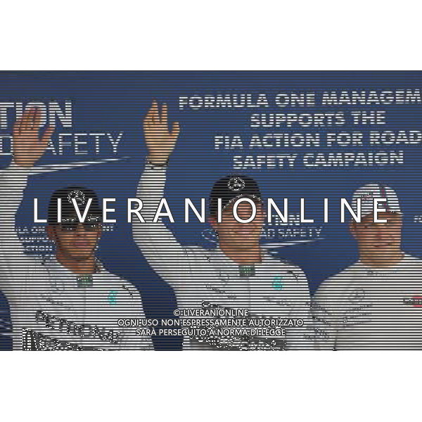 Lewis Hamilton (GBR), Mercedes AMG F1 Team, Nico Rosberg (GER), Mercedes AMG F1 Team and Valtteri Bottas (FIN), Williams F1 Team 04.10.2014. Formula 1 World Championship, Rd 15, Japanese Grand Prix, Suzuka, Japan, Qualifying Day. - www.xpbimages.com, EMail: requests@xpbimages.com - copy of publication required for printed pictures. Every used picture is fee-liable. © Copyright: Charniaux / XPB Images /Ag. Aldo Liverani s.a.s.-Only Italy-Editorial Use Only
