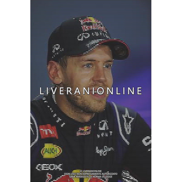 Sebastian Vettel (GER) Red Bull Racing in the FIA Press Conference. 21.09.2014. Formula 1 World Championship, Rd 14, Singapore Grand Prix, Singapore, Singapore, Race Day. 
