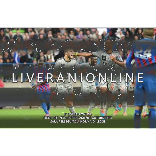 Joie Andre Pierre GIGNAC - 04.10.2014 - Caen / Marseille - 9eme journee de Ligue 1 Photo : Dave Winter / Icon Sport AG ALDO LIVERANI SAS ONLY ITALY