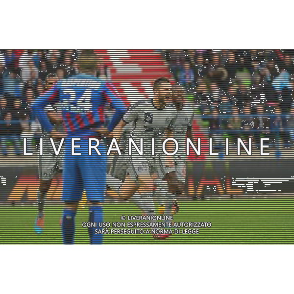 Joie Andre Pierre GIGNAC - 04.10.2014 - Caen / Marseille - 9eme journee de Ligue 1 Photo : Dave Winter / Icon Sport AG ALDO LIVERANI SAS ONLY ITALY
