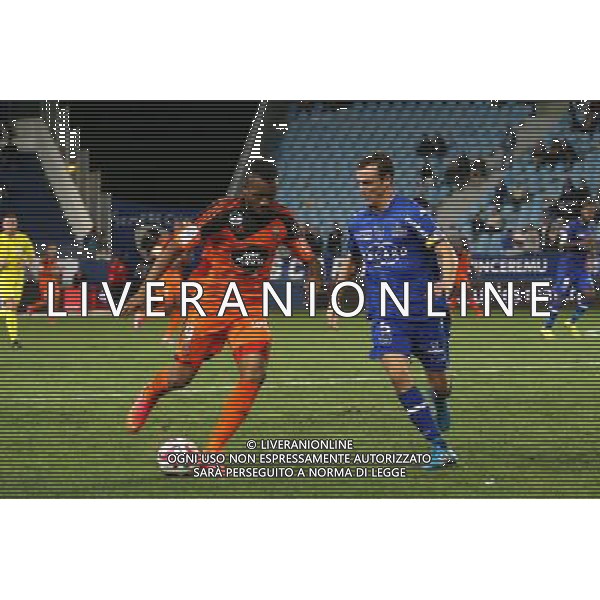 Jordan AYEW / Sebastien SQUILLACI - 04.10.2014 - Bastia / Lorient - 9eme journee de Ligue 1 Photo : Michel Maestracci / Icon Sport AG ALDO LIVERANI SAS ONLY ITALY