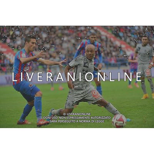 Andre AYEW / Jean CALVE - 04.10.2014 - Caen / Marseille - 9eme journee de Ligue 1 Photo : Dave Winter / Icon Sport AG ALDO LIVERANI SAS ONLY ITALY