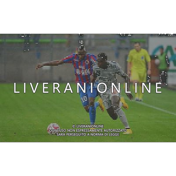 Benjamin MENDY / Lenny NANGIS - 04.10.2014 - Caen / Marseille - 9eme journee de Ligue 1 Photo : Dave Winter / Icon Sport AG ALDO LIVERANI SAS ONLY ITALY