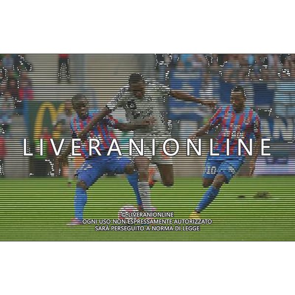 Giannelli IMBULA / N\'Golo KANTE - 04.10.2014 - Caen / Marseille - 9eme journee de Ligue 1 Photo : Dave Winter / Icon Sport AG ALDO LIVERANI SAS ONLY ITALY