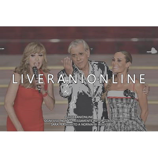 Roma - 04/10/2014 - Auditorium Rai - Trasmissione TV \' Ballando con le stelle \' - nella foto: Teo Teocoli e Natalia Titova con milly carlucci / Ph. Fabrizio Corradetti - Ag. Aldo Liverani sas