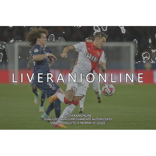 David LUIZ / Lucas OCAMPOS - 05.10.2014 - Paris Saint Germain / Monaco - 9eme journee de Ligue 1 Photo : Aurelien Meunier / Icon Sport /Agenzia Aldo Liverani sas - ITALY ONLY - EDITORIAL USE ONLY