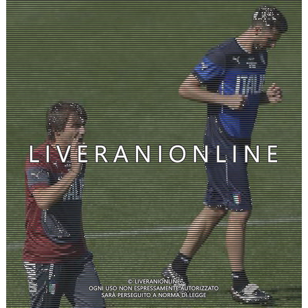 Raduno Nazionale Italiana Firenze - 06.10.2014 Allenamento Nella Foto: antonio conte thiago motta /Ph.Vitez-Ag. Aldo Liverani