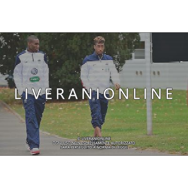 Geoffrey KONDOGBIA / Kingsley COMAN - 06.10.2014 - Entrainement Equipe de France Espoirs -Clairefontaine Photo : Dave Winter / Icon Sport /Agenzia Aldo Liverani sas - ITALY ONLY - EDITORIAL USE ONLY
