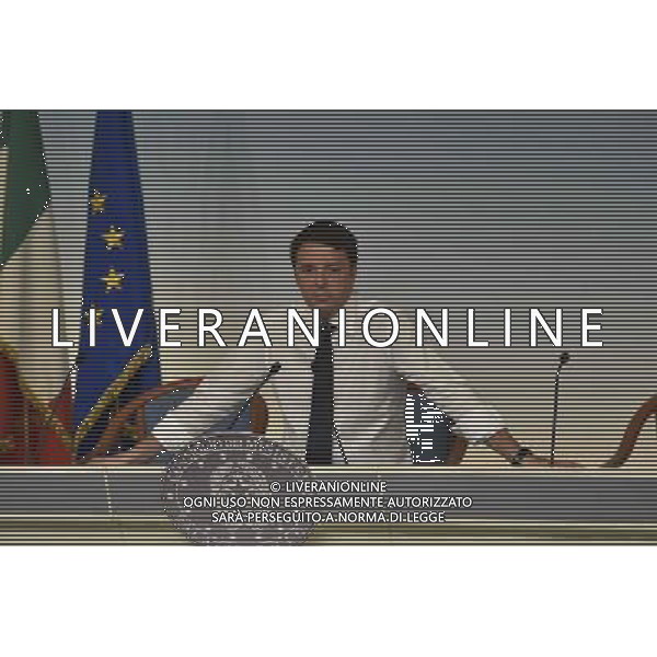 ROMA 07-10-2014 PALAZZO CHIGI-INCONTRO CON I SINDACATI CON IL PRESIDENTE DEL CONSIGLIO MATTEO RENZI NELLA FOTO MATTEO RENZI FOTO FABRIZIO CORRADETTI-AG ALDO LIVERANI SAS