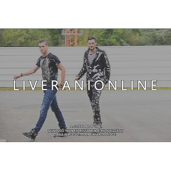 Morgan SCHNEIDERLIN / Hugo LLORIS - 06.10.2014 - Football -Equipe de France - Arrivee a Clairefontaine Photo : Dave Winter / Icon Sport AG ALDO LIVERANI SAS ONLY ITALY