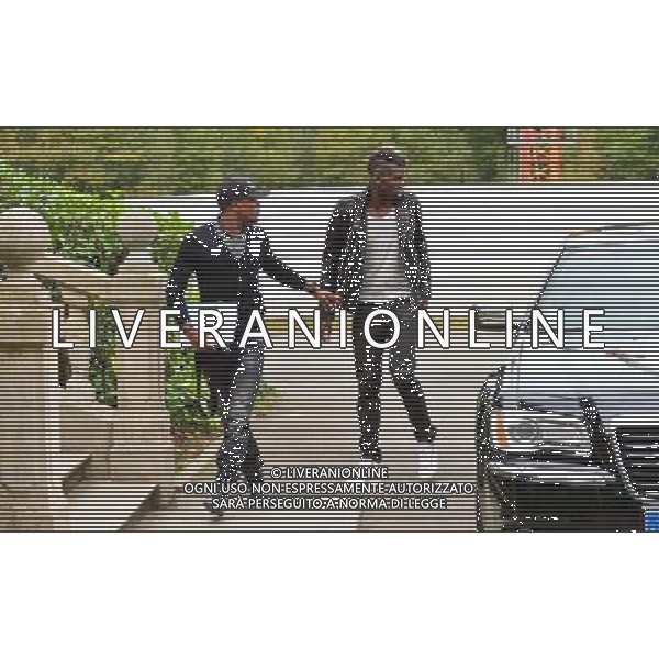 Patrice EVRA / Paul POGBA - 06.10.2014 - Football -Equipe de France - Arrivee a Clairefontaine Photo : Dave Winter / Icon Sport AG ALDO LIVERANI SAS ONLY ITALY