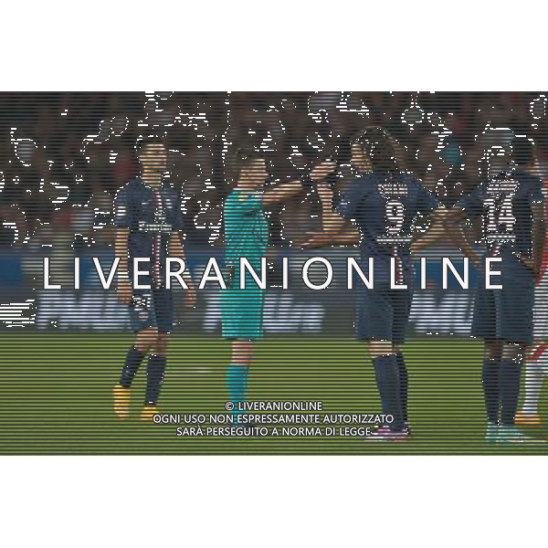 Edinson CAVANI / Benoit BASTIEN - 05.10.2014 - Paris Saint Germain / Monaco - 9eme journee de Ligue 1 Photo : Aurelien Meunier / Icon Sport AG ALDO LIVERANI SAS ONLY ITALY