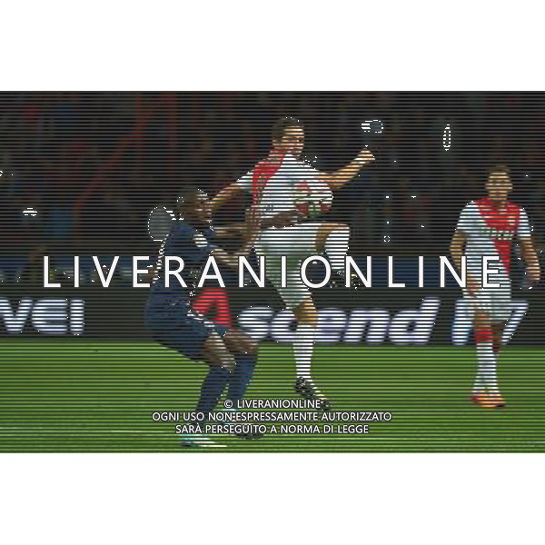 Joao MOUTINHO / Blaise MATUIDI - 05.10.2014 - Paris Saint Germain / Monaco - 9eme journee de Ligue 1 Photo : WinterPress / Icon Sport