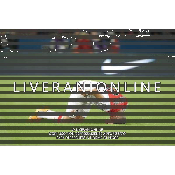 Blessure Layvin KURZAWA - 05.10.2014 - Paris Saint Germain / Monaco - 9eme journee de Ligue 1 Photo : Johnny Fidelin / Icon Sport AG ALDO LIVERANI SAS ONLY ITALY