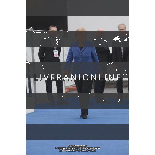 Conferenza ad alto livello sull\'occupazione in Europa Milano centro congressi MITO 08 ottobre 2014 nella foto Angela Merkel ©Gazzaniga/Agenzia Aldo Liverani sas