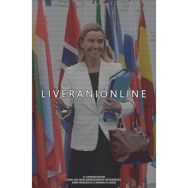 Conferenza ad alto livello sull\'occupazione in Europa Milano centro congressi MITO 08 ottobre 2014 nella foto Federica Mogherini ©Gazzaniga/Agenzia Aldo Liverani sas