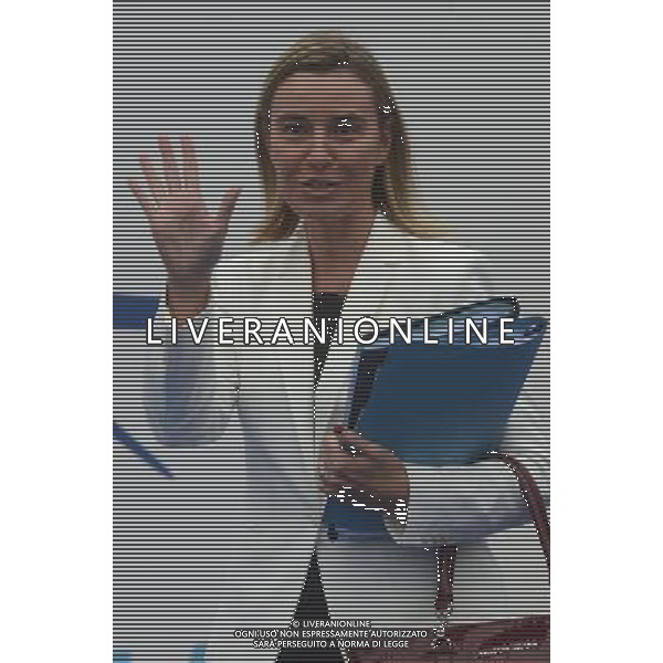 Conferenza ad alto livello sull\'occupazione in Europa Milano centro congressi MITO 08 ottobre 2014 nella foto Federica Mogherini ©Gazzaniga/Agenzia Aldo Liverani sas