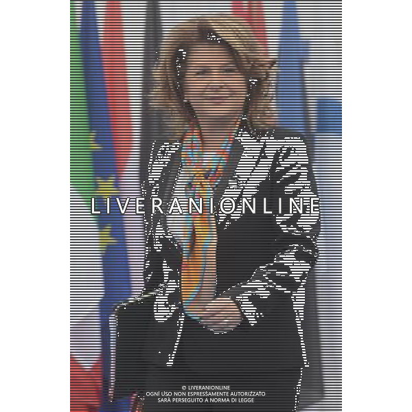 Conferenza ad alto livello sull\'occupazione in Europa Milano centro congressi MITO 08 ottobre 2014 nella foto Rovana PLUMB Ministro del Lavoro della ROMANIA ©Gazzaniga/Agenzia Aldo Liverani sas