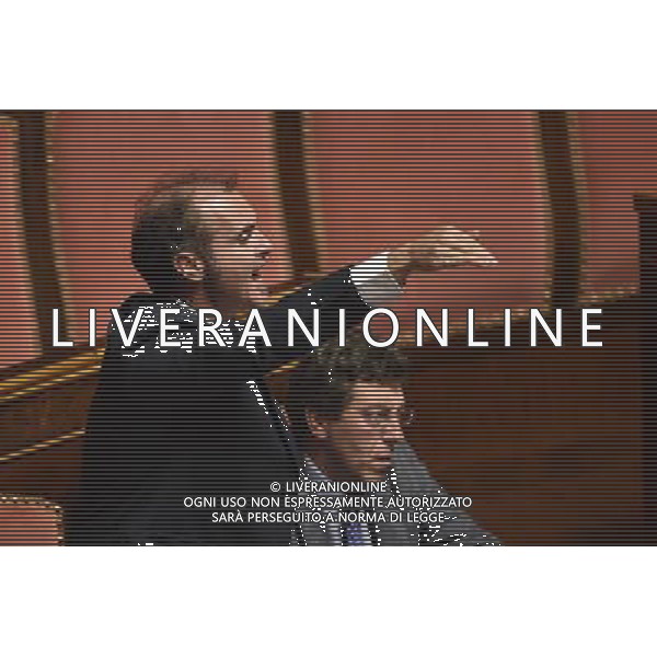 Roma - 08/10/2014 - Palazzo Madama - Voto di fiducia sul disegno di legge Jobs Act - nella foto: Vincenzo Santangelo M5S / Ph. Fabrizio Corradetti - Ag. Aldo Liverani Sas