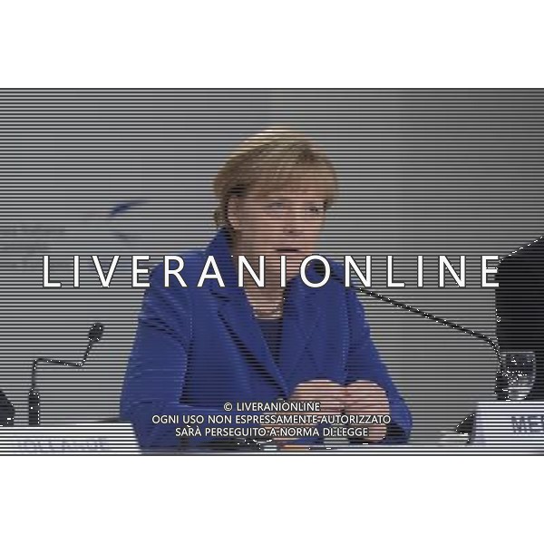 Conferenza ad alto livello sull\'occupazione in Europa Milano centro congressi MITO 08 ottobre 2014 Nella foto: Angela Merkel ©Gazzaniga/Agenzia Aldo Liverani sas
