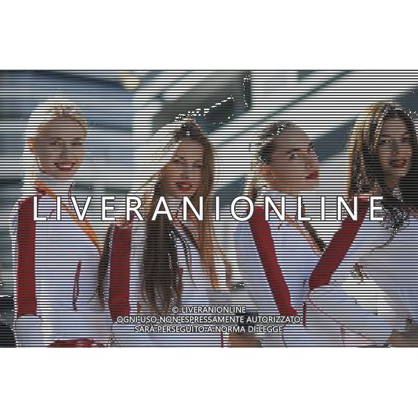 Ferrari girls. 09.10.2014. Formula 1 World Championship, Rd 16, Russian Grand Prix, Sochi Autodrom, Sochi, Russia, Preparation Day. - www.xpbimages.com, EMail: requests@xpbimages.com - copy of publication required for printed pictures. Every used picture is fee-liable. © Copyright: Price / XPB Images