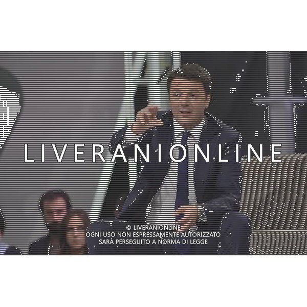 Il Premier Matteo Renzi ospite della trasmissione televisiva \' VIRUS \' Roma 09 ottobre 2014 ©Corradetti/Agenzia Aldo Liverani sas