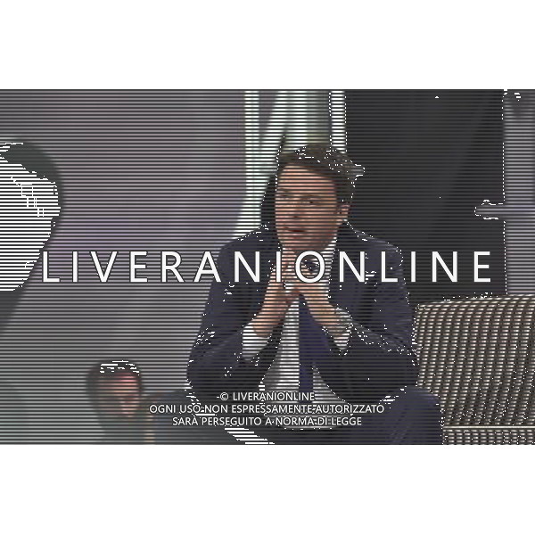 Il Premier Matteo Renzi ospite della trasmissione televisiva \' VIRUS \' Roma 09 ottobre 2014 ©Corradetti/Agenzia Aldo Liverani sas
