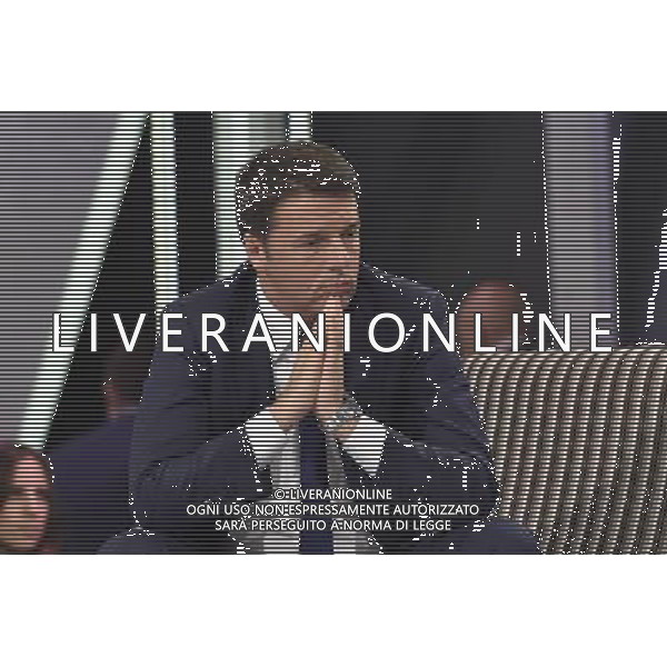 Il Premier Matteo Renzi ospite della trasmissione televisiva \' VIRUS \' Roma 09 ottobre 2014 ©Corradetti/Agenzia Aldo Liverani sas