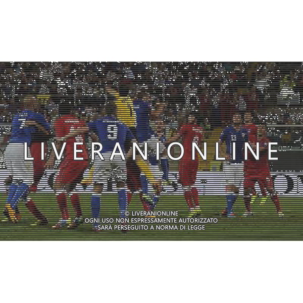 Qualificazioni ai Campionati Europei di Calcio UEFA Francia 2016 Gruppo H Palermo - 10.10.2014 Italia-Azerbaijan Nella Foto: il gol di giorgio chiellini /Ph.Vitez-Ag. Aldo Liverani