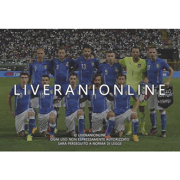 Qualificazioni ai Campionati Europei di Calcio UEFA Francia 2016 Gruppo H Palermo - 10.10.2014 Italia-Azerbaijan Nella Foto:italia squadra formazione simone zaza, giorgio chiellini, andrea ranocchia, ciro immobile, gianluigi buffon, leonardo bonucci, matteo darmian, alessandro florenzi, mattia de sciglio, andrea pirlo, claudio marchisio /Ph.Vitez-Ag. Aldo Liverani