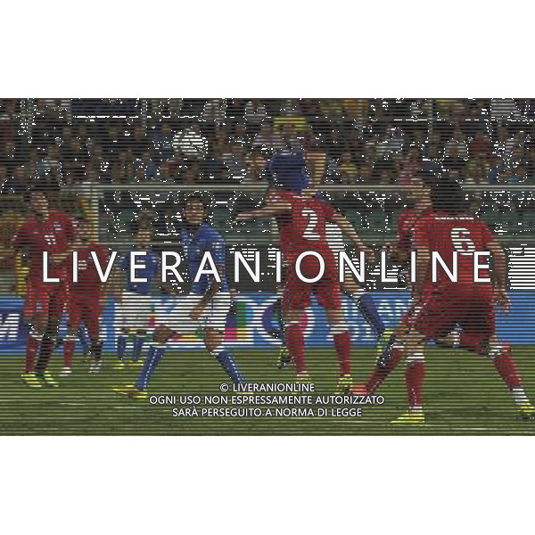 Qualificazioni ai Campionati Europei di Calcio UEFA Francia 2016 Gruppo H Palermo - 10.10.2014 Italia-Azerbaijan Nella Foto: giorgio chiellini secondo gol /Ph.Vitez-Ag. Aldo Liverani