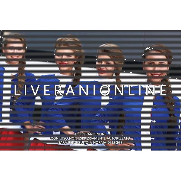 Grid girls. 11.10.2014. Formula 1 World Championship, Rd 16, Russian Grand Prix, Sochi Autodrom, Sochi, Russia, Qualifying Day. - www.xpbimages.com, EMail: requests@xpbimages.com - copy of publication required for printed pictures. Every used picture is fee-liable. © Copyright: Batchelor / XPB Images /AGENZIA ALDO LIVERANI SAS - ITALY ONLY - EDITORIAL USE ONLY - Gp F1 Sochi Russia prove ufficiali