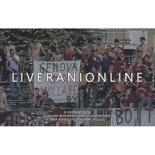 Campionato di Calcio Lega Pro Girone B 2014/2015 8 Giornata Rimini - 11.10.2014 Santarcangelo-Reggiana Nella Foto:striscione dei tifosi della reggiana per l\'alluvione di genova /Ph.Vitez-Ag. Aldo Liverani
