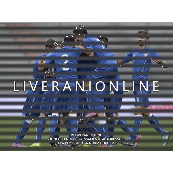 Qualificazioni ai Campionati Europei Under 21 Play-Off Ritorno Reggio Emilia - 14.10.2014 Italia-Slovacchia Nella Foto:bernardeschi esulta /Ph.Vitez-Ag. Aldo Liverani