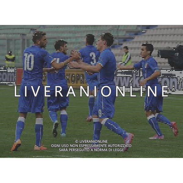 Qualificazioni ai Campionati Europei Under 21 Play-Off Ritorno Reggio Emilia - 14.10.2014 Italia-Slovacchia Nella Foto:belotti esulta con berardi /Ph.Vitez-Ag. Aldo Liverani