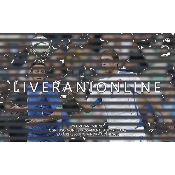 Qualificazioni ai Campionati Europei Under 21 Play-Off Ritorno Reggio Emilia - 14.10.2014 Italia-Slovacchia Nella Foto:bernardeschi-branislav ninaj /Ph.Vitez-Ag. Aldo Liverani