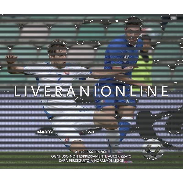 Qualificazioni ai Campionati Europei Under 21 Play-Off Ritorno Reggio Emilia - 14.10.2014 Italia-Slovacchia Nella Foto:belotti-ninaj /Ph.Vitez-Ag. Aldo Liverani