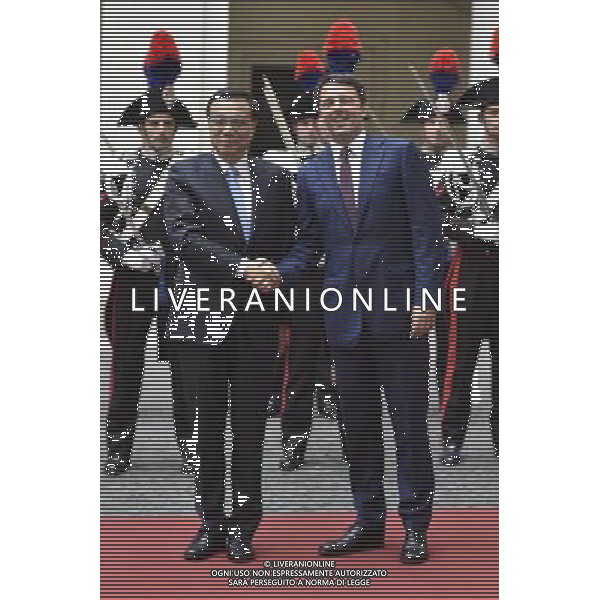 Il premier cinese Li Keqianq per la prima volta in Italia incontra Matteo Renzi a Palazzo Chigi Roma 14 ottobre 2014 ©corradetti/Agenzia Aldo Liverani sas