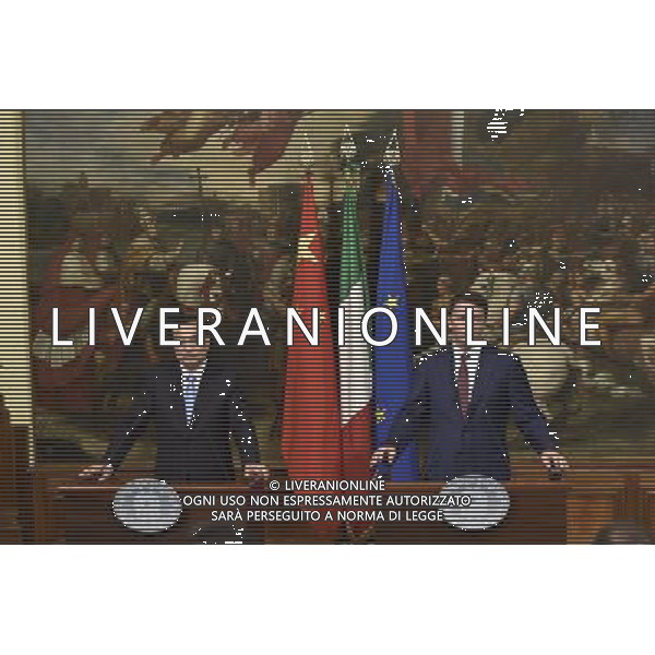 Il premier cinese Li Keqianq per la prima volta in Italia incontra Matteo Renzi a Palazzo Chigi Roma 14 ottobre 2014 ©corradetti/Agenzia Aldo Liverani sas