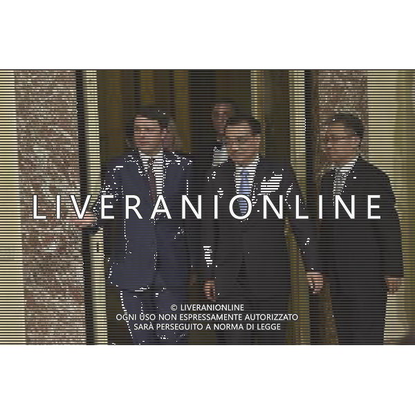 Il premier cinese Li Keqianq per la prima volta in Italia incontra Matteo Renzi a Palazzo Chigi Roma 14 ottobre 2014 ©corradetti/Agenzia Aldo Liverani sas
