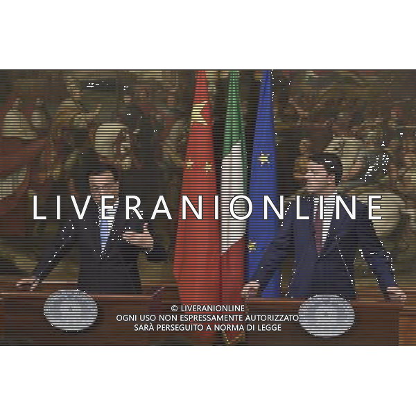 Il premier cinese Li Keqianq per la prima volta in Italia incontra Matteo Renzi a Palazzo Chigi Roma 14 ottobre 2014 ©corradetti/Agenzia Aldo Liverani sas