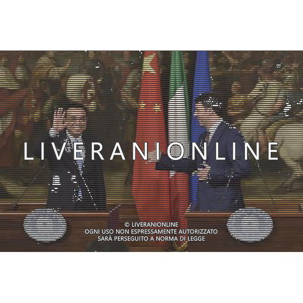 Il premier cinese Li Keqianq per la prima volta in Italia incontra Matteo Renzi a Palazzo Chigi Roma 14 ottobre 2014 ©corradetti/Agenzia Aldo Liverani sas
