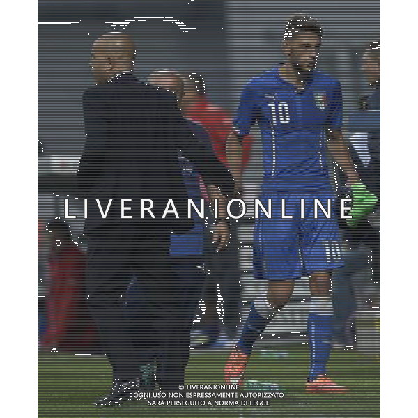 Qualificazioni ai Campionati Europei Under 21 Play-Off Ritorno Reggio Emilia - 14.10.2014 Italia-Slovacchia Nella Foto:Berardi Domenico-Di Biagio Luigi /Ph.Vitez-Ag. Aldo Liverani