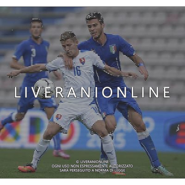 Qualificazioni ai Campionati Europei Under 21 Play-Off Ritorno Reggio Emilia - 14.10.2014 Italia-Slovacchia Nella Foto:Hrosovsky Patrik-Crisetig Lorenzo /Ph.Vitez-Ag. Aldo Liverani