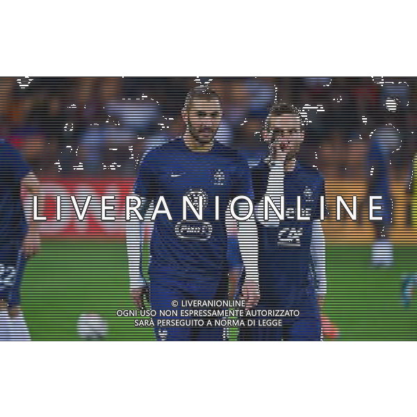 Karim BENZEMA / Yohan CABAYE - 14.10.2014 - Armenie / France - Match Amical Photo : Dave Winter / Icon Sport AG ALDO LIVERANI SAS ONLY ITALY