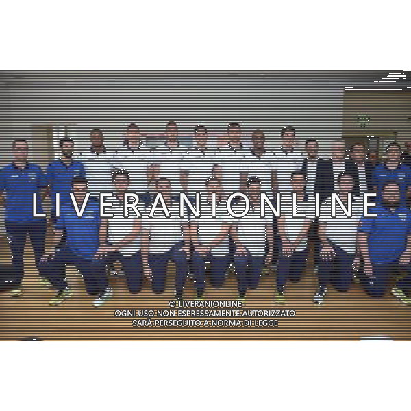 Presentazione Powervolley revivre Milano Palazzo Reale 15 ottobre 2014 nella foto: la formazione della squadra Volley Milano ©Gazzaniga/Agenzia Aldo Liverani sas A.Gazzaniga/Ag.Liverani 